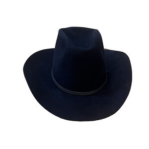 Vintage Resistol Cowboy Hat Mens 7 1/8 Navy Self Conforming Veaver 30" 60s 70s